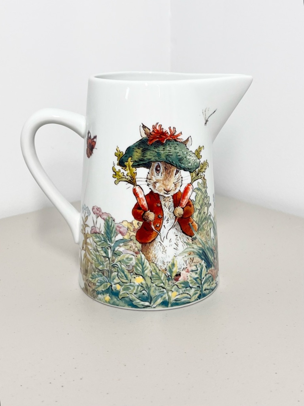 NEW Beatrix Potter Peter Rabbit Ceramic Pitcher 6.5” - Picture 2 of 7